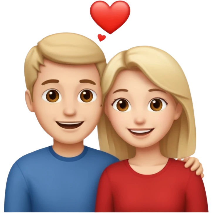 couple in love talking emoji