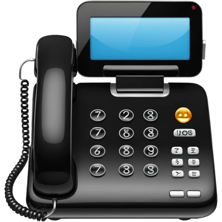 Corporate Black office phone emoji