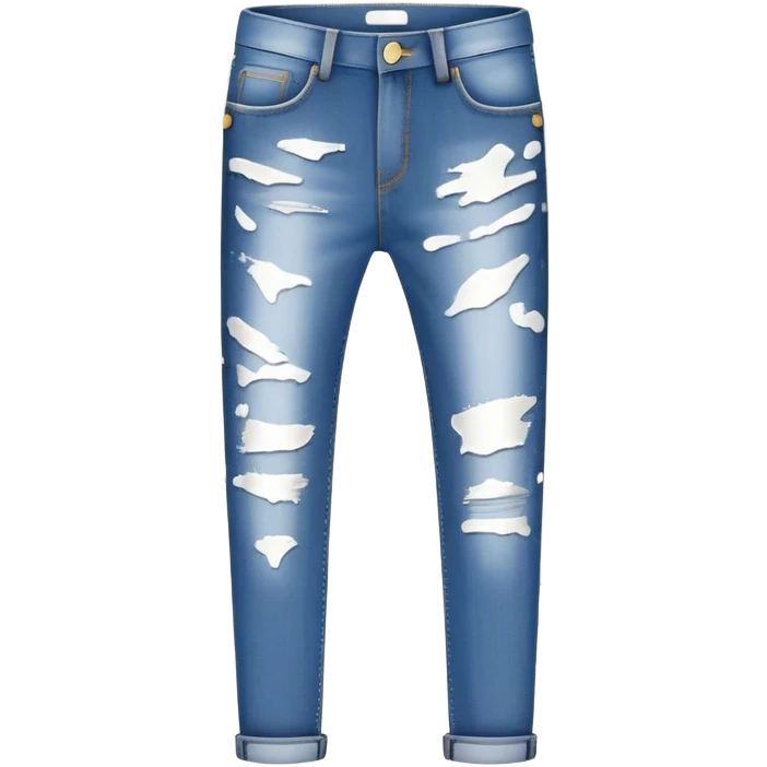 (white paint splatter) on jeans lap emoji