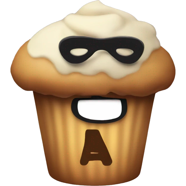 Superhero muffin emoji