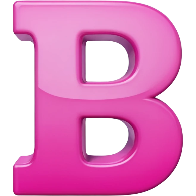mix color pinks 3d letter p emoji