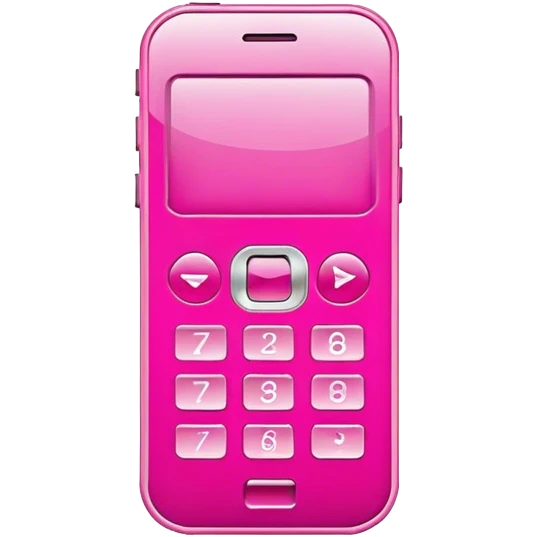 pink mobile phone icon emoji