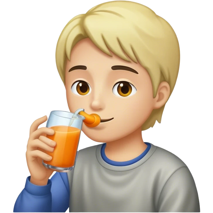 Stone drinking juice emoji