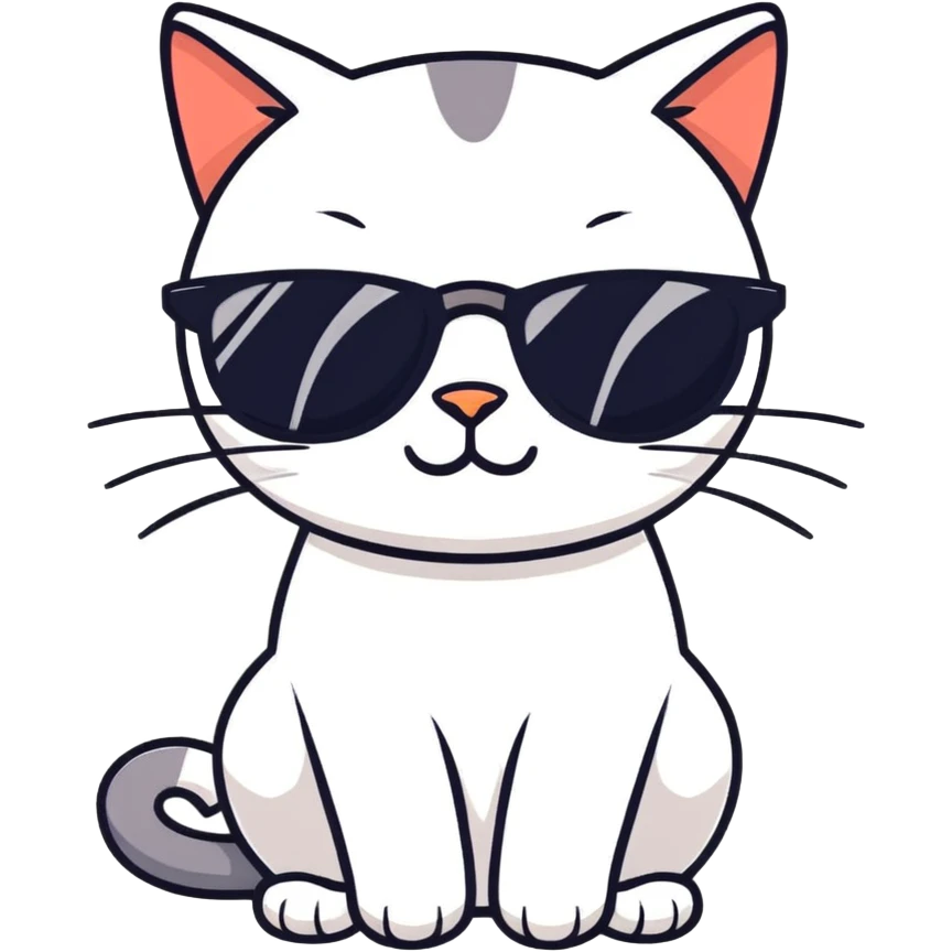 Cat with sunglasses emoji