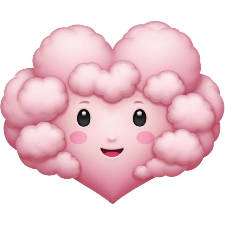 pink heart cloud no face  emoji