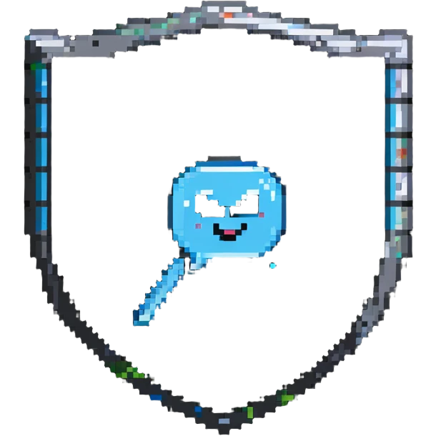 customer service shield with chat bubble and help desk tools emoji