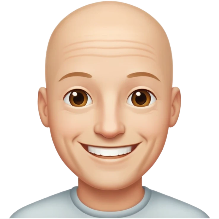 bald guy smiling indoors emoji