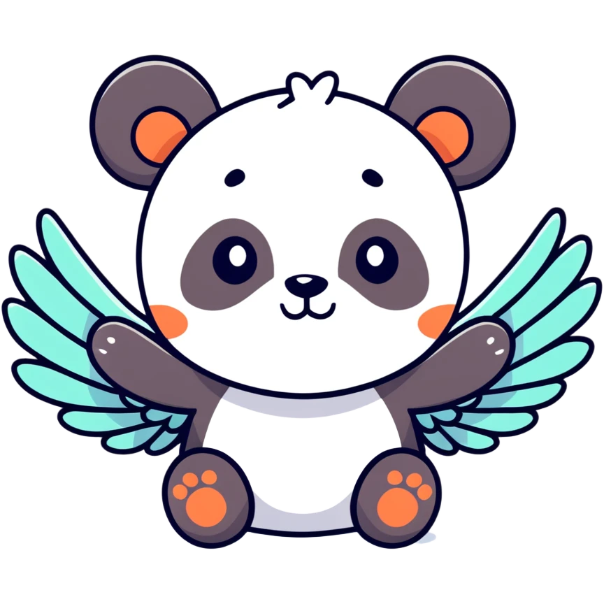 Fly panda emoji