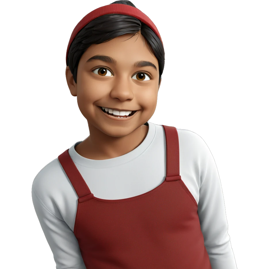 smiling boy by christmas tree emoji