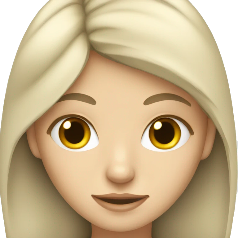 Blonde girl with a grey cat emoji