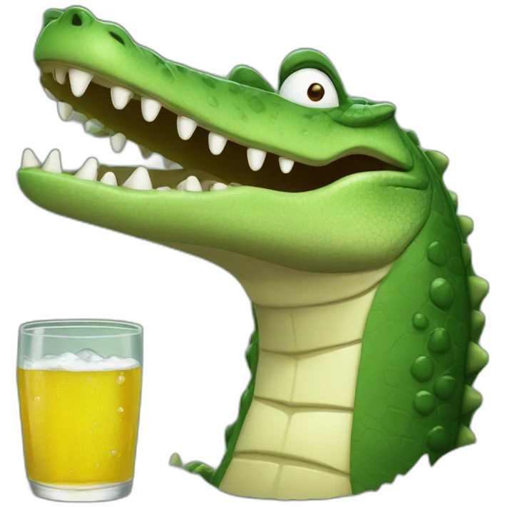 crocodile drunk emoji