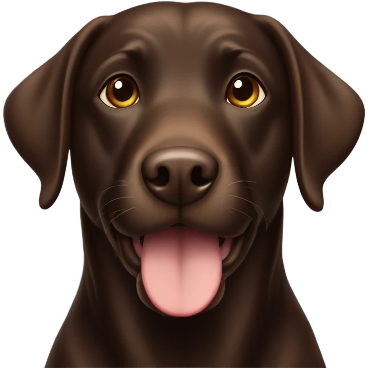 Chocolate labrador emoji