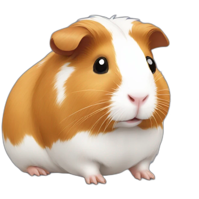 Guinea pig holding hart emoji
