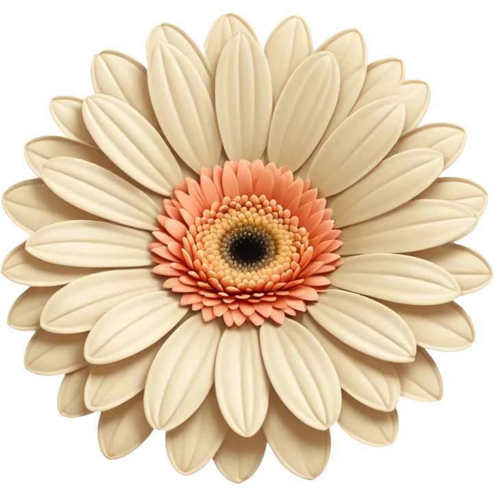 light beige Gerbera flower emoji