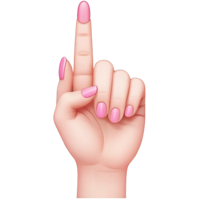 pink middle finger emoji