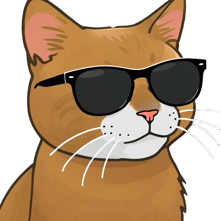 Cat with sunglasses emoji