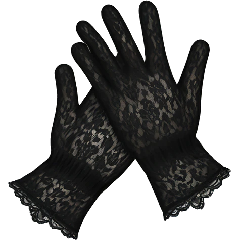 Black lace gloves emoji