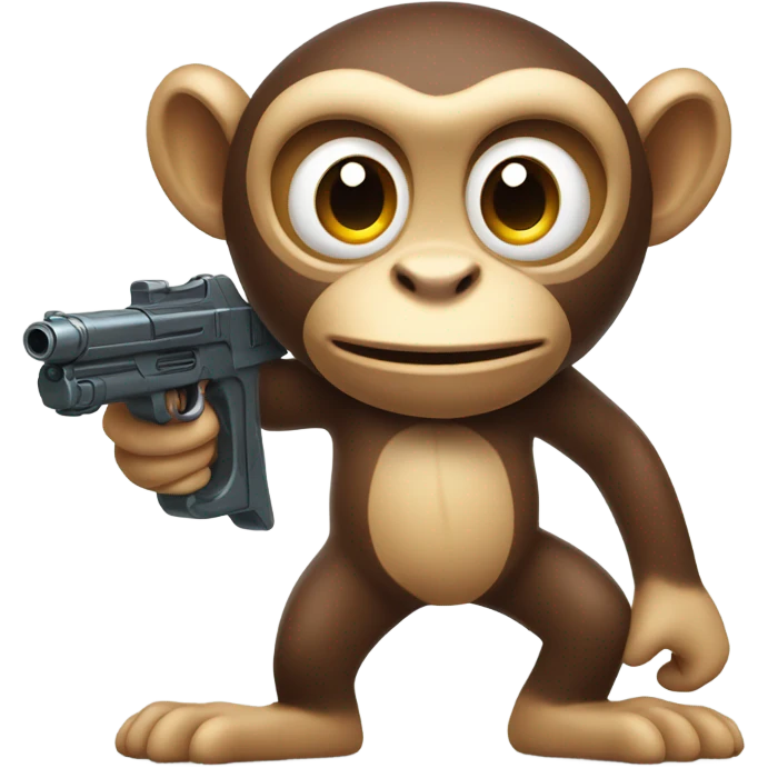 Monkey with pewpew  emoji