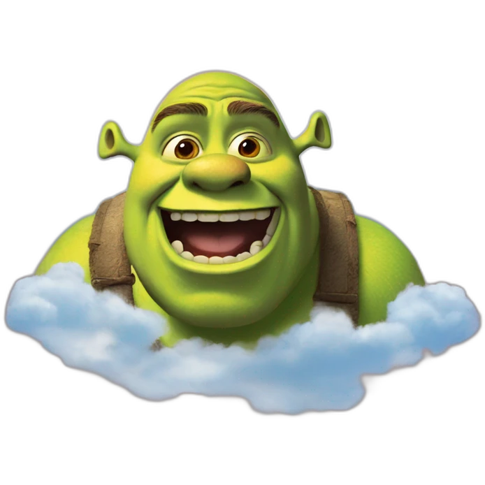 Shrek in the sky emoji