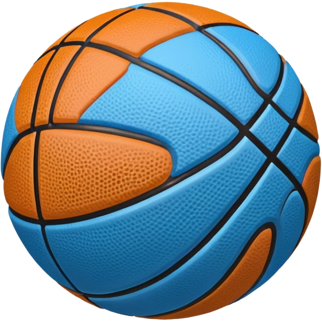 Blue basketball bal emoji