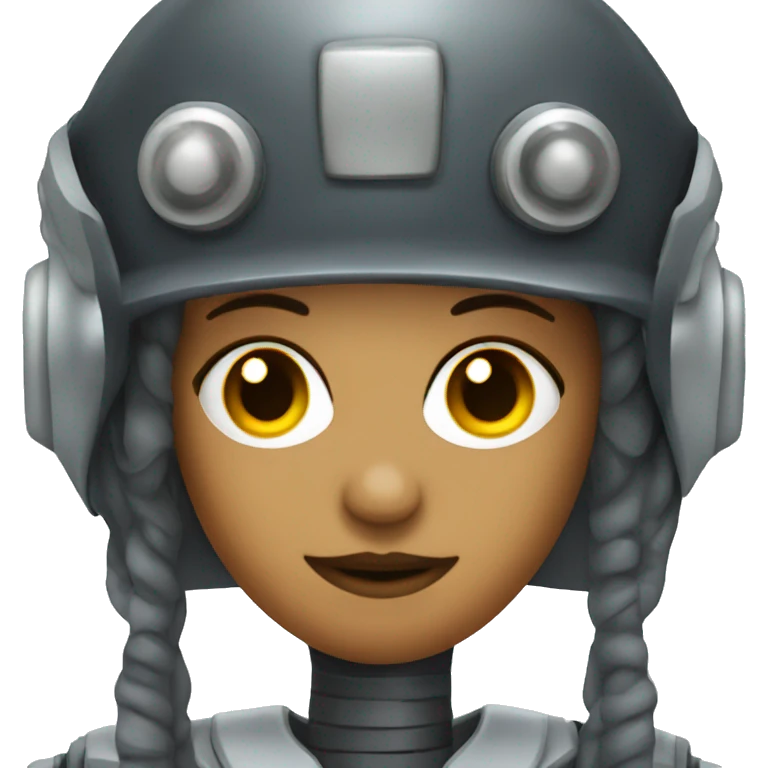 robot head witch pilot cap emoji