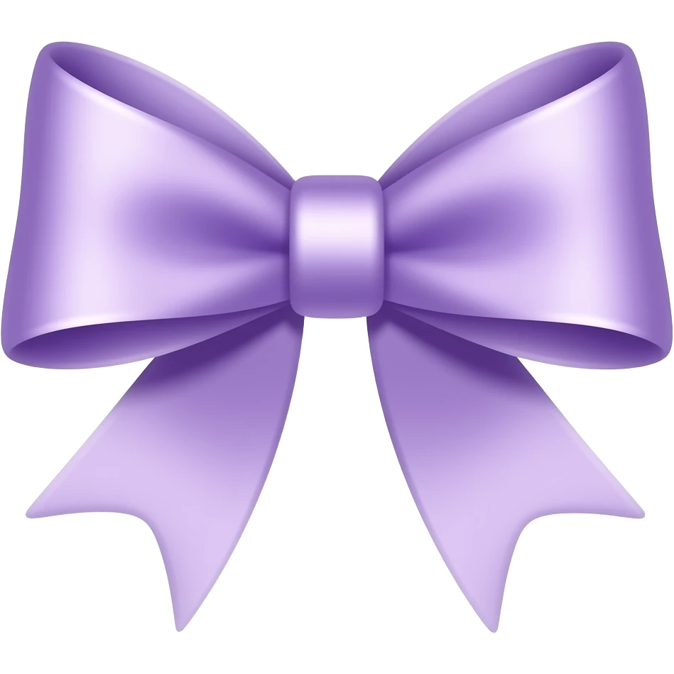 Light purple levender bow emoji
