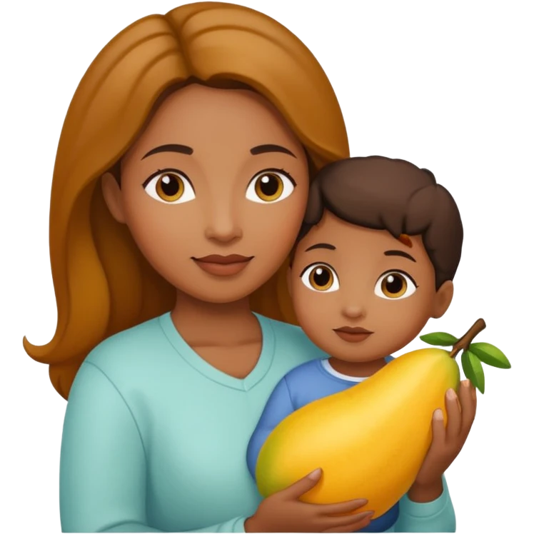 Mom and baby mango emoji