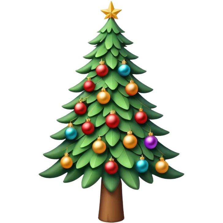 tall christmas tree with soft leaves emoji