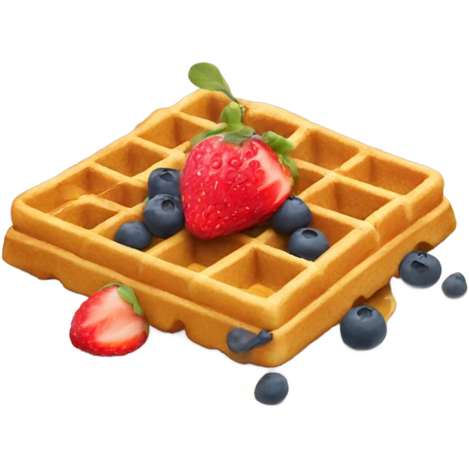 waffles with fruit emoji