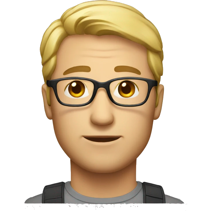 man with glass emoji