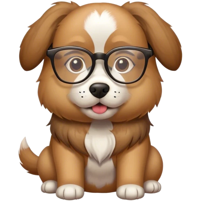 戴眼镜的狗 emoji