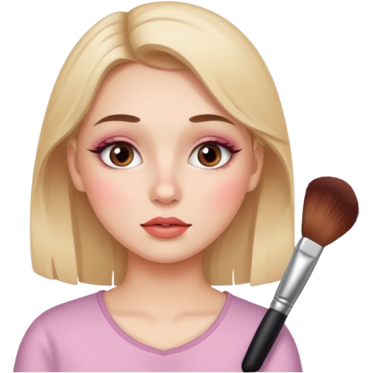 girl applying makeup emoji