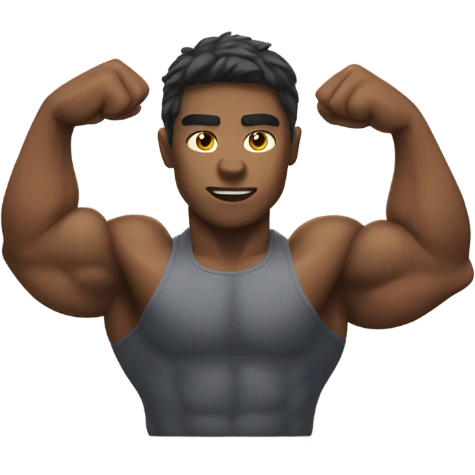 Person flexing strong muscles  emoji