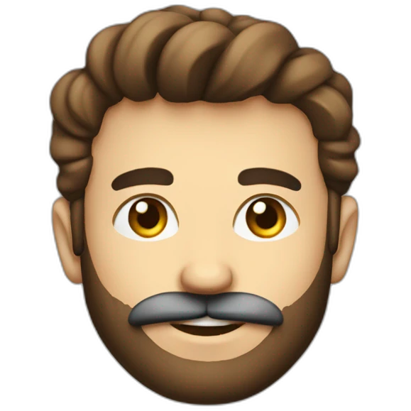 Calvo con barba y letras Tineo emoji