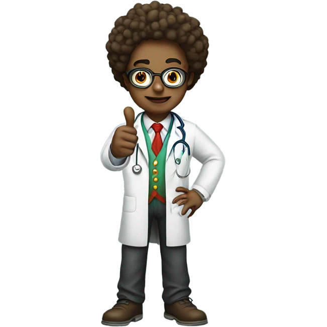 young doctor clown thumbs down emoji