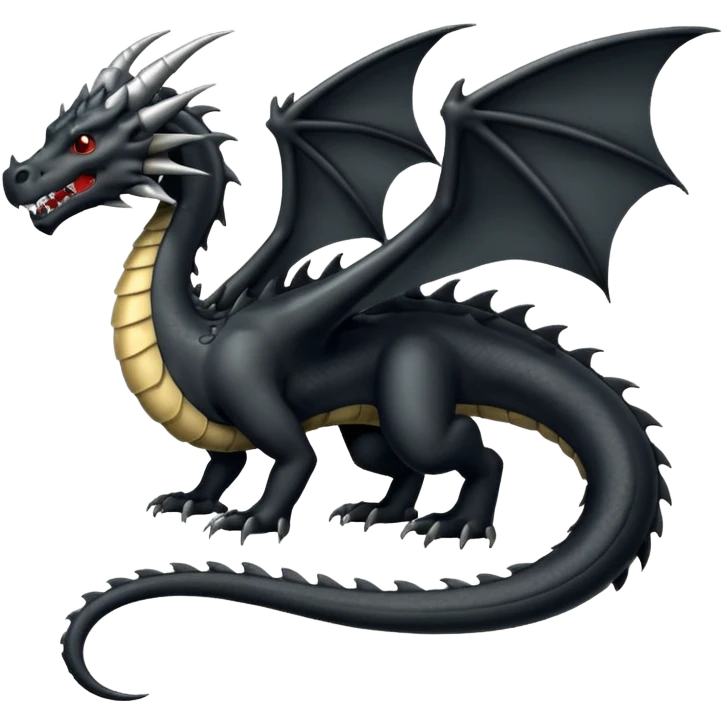 Dragón negro emoji