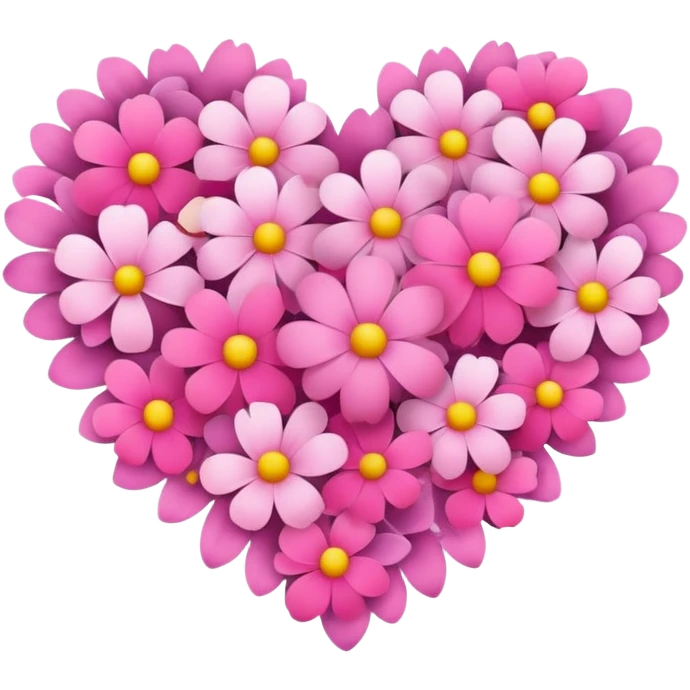 pink heart bouquet of flowers emoji