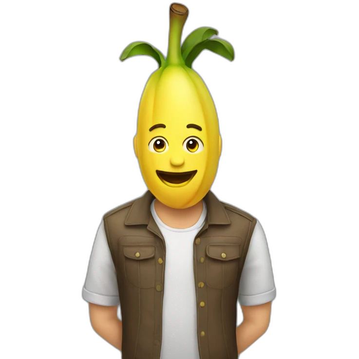 Homme avec banane emoji