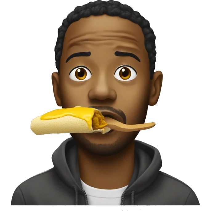 Kendrick lamar eating mustard  emoji