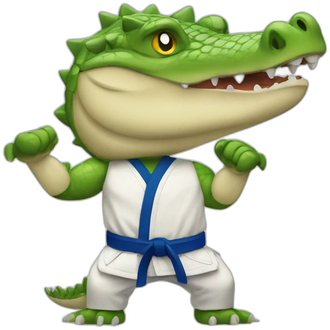 crocodile with muscle jiu jitsu emoji