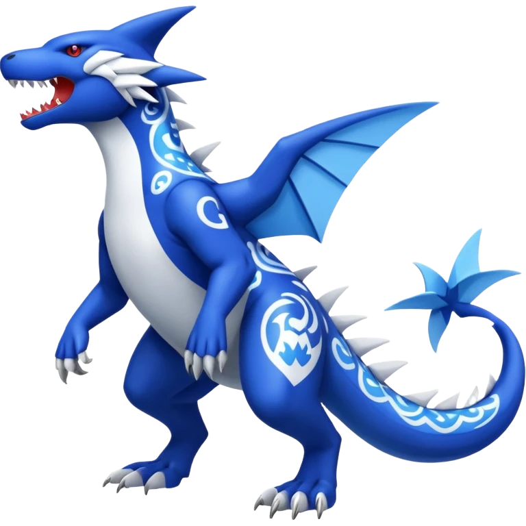 Garchomp-Wolf-Latios-fusion, full body  emoji