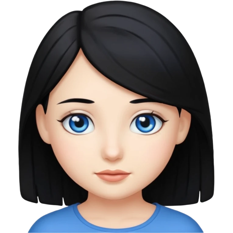 Diana cute girl with black hair emoji