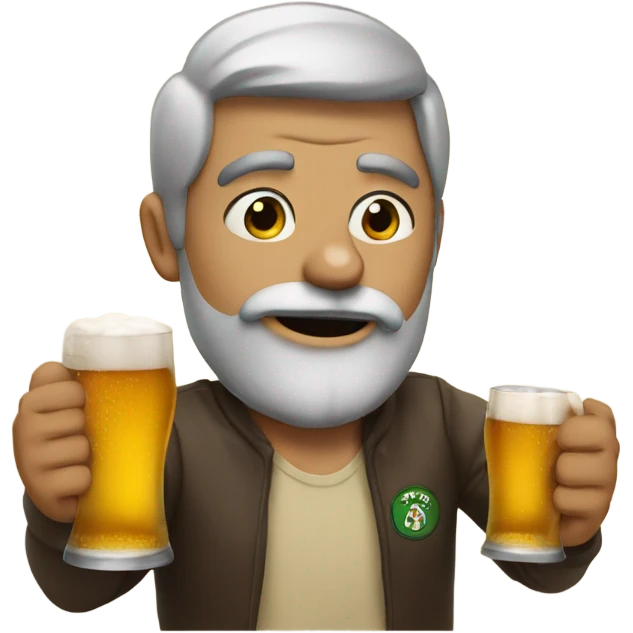 Me drinking beer emoji