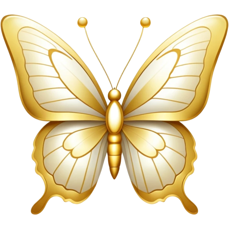 White and Golden Divine Holy Glorious Shiny Sparkly Butterfly emoji