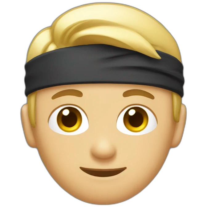office worker with ninja headband emoji