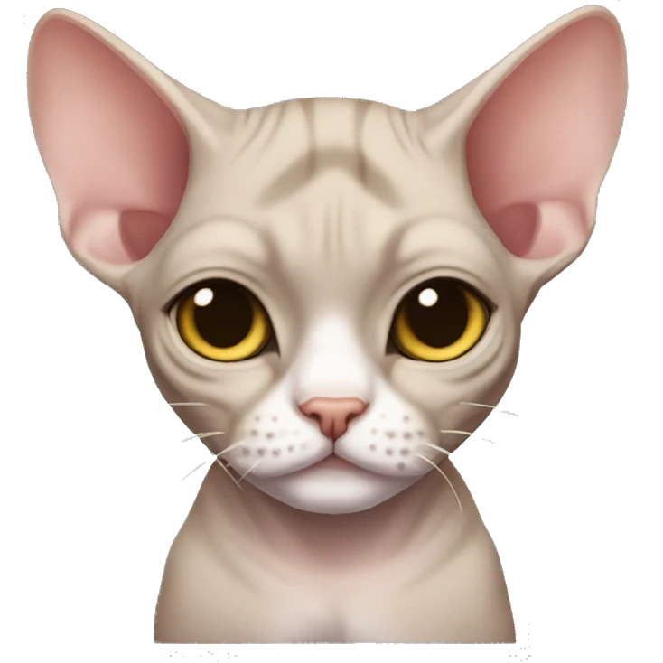 A chubby pirate sphynx cat emoji