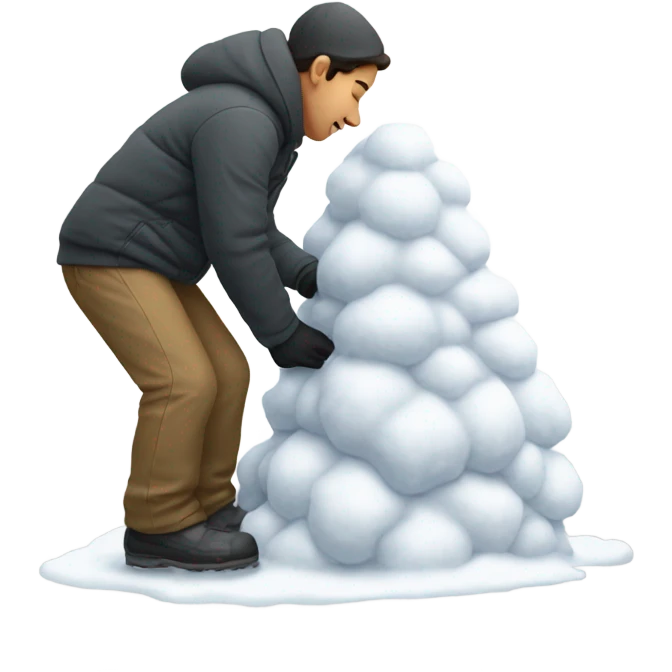 Person smelling snow  emoji