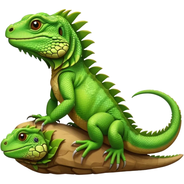 simple and cute iguana emoji