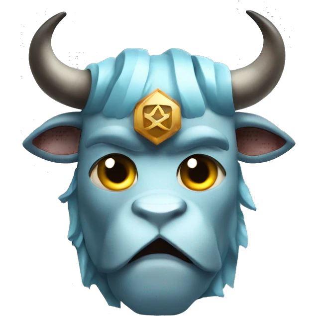 Hydrogen Element as a Bull Warrior  emoji