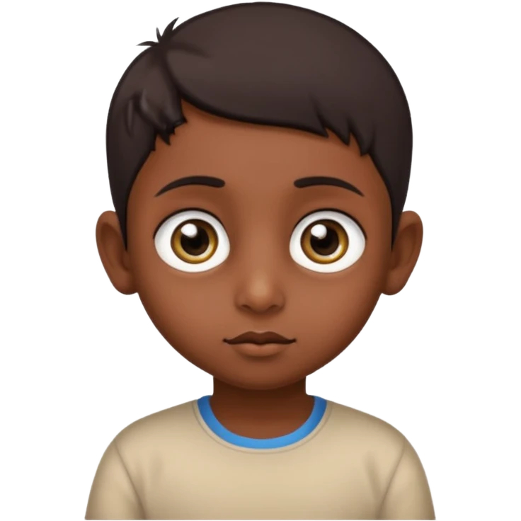 Really Short Indian child with big eyes emoji